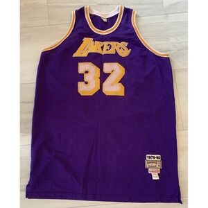 Vintage 1979-80 Mitchell & Ness Magic Johnson Lakers Jersey #32 Size 60